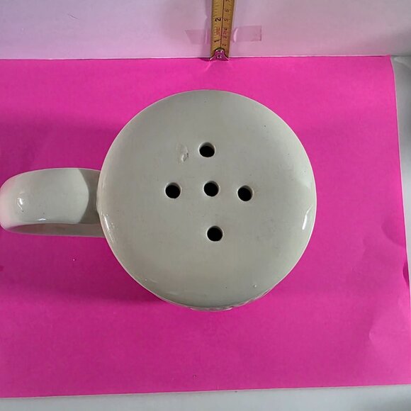 Grated Cheese Ceramic Container Cream Color and 3 1/2" Tall - Picture 3 of 5